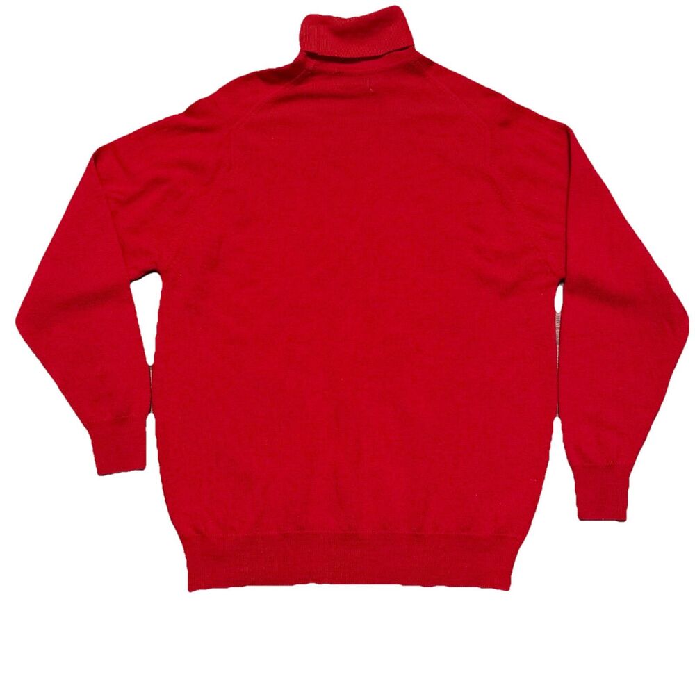 Vtg Byford Women's M Red Turtleneck Sweater 100% Wool England Made